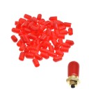 Satz von Schutzkappen für SMA-Stecker 100 Stück gummi rot zum Schutz vor Staub, Feuchtigkeit und Schmutz 1