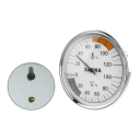 Sauna Thermometer and Hygrometer 10x2 cm Wooden Temperature and Humidity Meter Analog Thermo-Hygrometer Climate Meter for Sauna Wellness Accessory 3