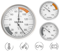 Saunatermometer og hygrometer 10x2 cm Trætemperatur- og fugtighedsmåler Analog termo-hygrometer Klimamåler til sauna Wellness-tilbehør 2