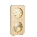 Saunathermometer en hygrometerset in houten frame 25,5 x 13,5 cm Analoge thermo-hygrometer Nauwkeurige klimaatmeter voor de sauna Luxe sauna-accessoire 1