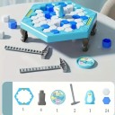 Sauvez le pingouin Jeu de frappe sur la glace 17 x 15 cm Jeu de société interactif pour enfants Briser la glace Jeu de réaction logique Amusement familial 3