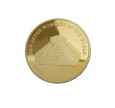 Sběratelská mince 4 cm pozlacená Sedm divů světa Chichén Itzá Mexiko pamětní dekorativní mince pro sběratele 1