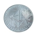 Sběratelská pozlacená mince Ethereum Kovová pamětní mince kryptoměny Imitace krypto mince Ethereum 4 cm 3