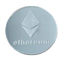 Sběratelská pozlacená mince Ethereum Kovová pamětní mince kryptoměny Imitace krypto mince Ethereum 4 cm 4