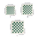 Scacchiera in pelle arrotolabile 34 x 34 cm Pannello morbido portatile per tornei Scacchiera leggera per allenamento per principianti e bambini 2