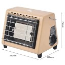 Scaldabagno a gas per campeggio 1500 W Consumo 108 g/h Propano radiante Metallico Monocromatico Riscaldamento portatile per campeggio 2