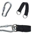 Scara de sfoară pentru copii 160 x 30 cm Lemn de fag și poliester Scara de alpinism cu sfoară pentru utilizare în interior și exterior cu carabine și curele 3