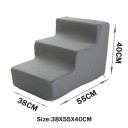 Scări pentru animale de companie 3 trepte 38x55x40 cm cu husă textilă scărițe pentru pat și canapea pentru câini și pisici 6