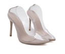 Scarpe col tacco trasparenti da donna 1