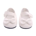 Scarpe con fiocco per bambola di 43 cm Eleganti ballerine con cinturino sul collo del piede Accessorio per travestimenti e giochi 1