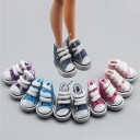Scarpe con lacci per bambola Piccole sneakers in tessuto nello stile delle classiche scarpe di tela Dimensioni 3,5 x 2 cm Accessorio 9