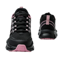 Scarpe da lavoro da donna con lacci per uso quotidiano tessuto gomma nera calzature da lavoro leggere per lavoro e uso comune 2