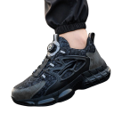 Scarpe da lavoro da uomo con tomaia traspirante in cotone e tessuto, scarpe da lavoro nere per uso quotidiano e movimento in interni 3