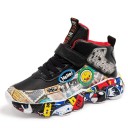 Scarpe sportive per bambini Sneakers da ragazzo con motivo graffiti Scarpe informali per ragazzi 6