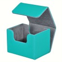 Scatola colorata con interno grigio per mazzi di carte con chiusura magnetica e superficie resistente, adatta per il trasporto 9