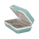 Scatola da viaggio in plastica per sapone con coperchio 12×7,6×5 cm Porta sapone per il bagno Scatola per sapone da viaggio Protezione portatile 2