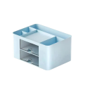 Scatola di immagazzinaggio per articoli da ufficio con scomparti e cassetti 19,5x14x10 cm plastica organizzatore da scrivania per piccoli 2