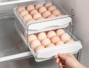 Scatola di plastica per uova Organizer per frigorifero Scatola di plastica a cassetto per alimenti Scatola pratica per uova 21,5 x 22 x 14 cm 2