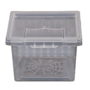 Scatola di plastica trasparente per il trasporto di insetti con fori di ventilazione 5,7 x 5,7 x 4,2 cm plastica trasparente per allevamento e osservazione 2