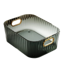 Scatola di stoccaggio cosmetica rettangolare 25 x 15 x 10 cm Organizzatore impilabile in acrilico Plastica PET Cesto per trucco Piccole cose Snack Tavolo 2