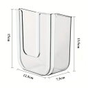 Scatola di stoccaggio da parete per bagno per salviette umidificate con grande apertura Alta capacità Supporto trasparente per fazzoletti senza foratura 3