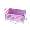 Scatola di stoccaggio pieghevole in plastica 25,3 x 16,5 x 10 cm Scatola pratica e portatile con maniglie Organizzatore resistente per la casa 8
