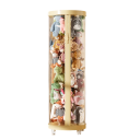 Scatola di stoccaggio trasparente per bambole con luci LED e ruote 126x27 cm organizzatore in PP con zip per un'archiviazione ordinata dei giocattoli 3