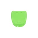 Scatola portatile per denti artificiali Scatola ortodontica Custodia per protesi dentali Scatola ventilata con fori traspiranti 8,2 x 7,7 cm 1