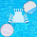 Scaun de balansare pe apă cu dungi 133 x 100 cm PVC Saltea gonflabilă cu spătar și brațe Scaun plutitor pentru piscină pentru relaxare 2