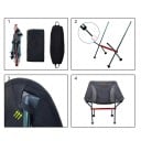 Scaun de camping pliabil exterior pătrat 68 x 56 x 58 cm Înălțimea șezutului 39 cm Capacitate de încărcare 150 kg Scaun ușor portabil din țesătură 3