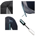 Scaun de camping pliabil exterior pătrat 68 x 56 x 58 cm Înălțimea șezutului 39 cm Capacitate de încărcare 150 kg Scaun ușor portabil din țesătură 5