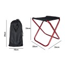 Scaun de camping pliabil pentru exterior 26 x 24 x 22 cm Mini taburet portabil cu husă din material 25 x 15 cm Scaun din aliaj de aluminiu 3