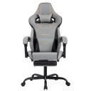 Scaun de gaming rotativ ergonomic cu spătar înclinat 90° până la 155° suport pentru cap și suport pentru picioare din piele sintetică 1