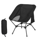 Scaun pliabil pătrat cu patru picioare Dimensiune universală Scaun de camping ușor și stabil Scaun negru portabil pentru pescuit activități 3