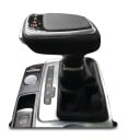 Schaltknauf mit LED-Beleuchtung 99 × 58 × 106 mm, Leder und Kunststoff, schwarz, für Audi A4, A5, Q5, S5 mit Automatikgetriebe 7