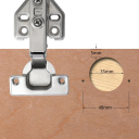 Scharnierbohrer-Set 35 mm mit Anschlag Scharniersucher 2 mm Bohrer Inbusschlüssel Lochöffner Möbelscharniermontage Holz 4