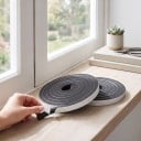 Schaumdichtungsband für Fenster und Türen 2 Rollen à 2 m Breite 15 mm Dicke 10 mm Selbstklebend Schwarz Schutz gegen Zugluft, Lärm und Insekten 3