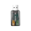 Scheda audio esterna USB 2.0 indipendente 5,2 x 2,3 x 1,2 cm Adattatore con porta per cuffie e microfono Plug and Play per PC 1