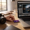 Scheda di memoria SDXC 32 GB 3,2 x 2,4 cm Classe 10 U1 V30 A1 UHS-I Plastica Nero Viola Per fotocamera e videocamera Con interruttore di protezione 4