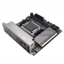 Scheda madre 17 x 17 cm ITX con socket AM5 e chipset B650 per AMD Ryzen 7000 con DDR5 fino a 96 GB 2x M.2 NVMe PCIe 4.0 e LAN 2,5 Gb nera 2