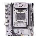 Scheda madre 215 x 190 mm con socket LGA 2011-3 e chipset X99 per Intel Xeon E5 con 4 slot per DDR4 fino a 128 GB e M.2 NVMe di colore bianco 2