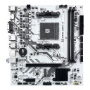 Scheda madre 220 x 200 mm con socket AM4 e chipset B450 per processori AMD Ryzen con supporto DDR4 fino a 64 GB e M.2 NVMe in bianco 6