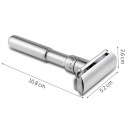 Scheermes 10,8 x 5,2 x 2,6 cm Verstelbare hoek van het scheermes 5 stuks vervangende mesjes Zinklegering Handmatige scheermes voor nauwkeurig scheren 4