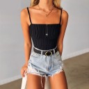 Schlanker Damen-Body gestreift 1