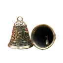 Schlüsselanhänger 2,5 x 3 cm Imitation von Messing Metalllegierung Sandalenseil mit Glocke Dekorativer Schlüsselanhänger für Handtasche Rucksack 2