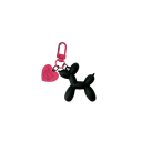 Schlüsselanhänger 4,6 cm Harz Ballon Hund mit Herz Anhänger für Schlüssel Rucksack Handtasche Niedliche Dekoration Geschenk 2
