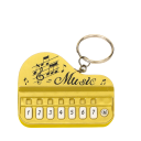 Schlüsselanhänger mit mini elektronischem Klavier 6,2 x 4,8 x 2,5 cm ABS Musikalischer Schlüsselanhänger Klavier mit Tasten Unterhaltsames 3