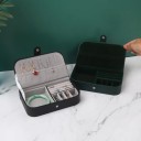 Schmuckbox mit Organizer für Ringe, Ohrringe und Halsketten 19,5 × 11 × 4,5 cm aus Kunstleder bunte Aufbewahrungsbox für Schmuck 24