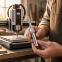 Schneidfräser 8 x 32 mm Gerade dreischneidig TCT Schaft 1/2 Zoll 12,7 mm Hartmetall Für Nuten und Ausschnitte Silber Holz und Spanplatten 5
