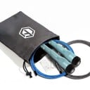 Schnelligkeitssprungseil mit Stahlseil 3 m Aluminiumgriffe 16,8 cm mit Lagern Ersatzseil und Tasche Für Crossfit und Cardio 12